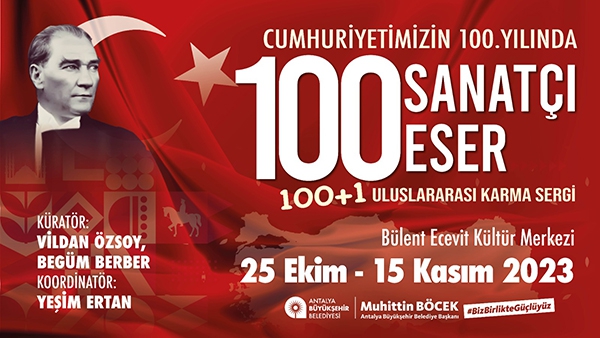 100 sanatçı 100 eser 100+1 sergisi
