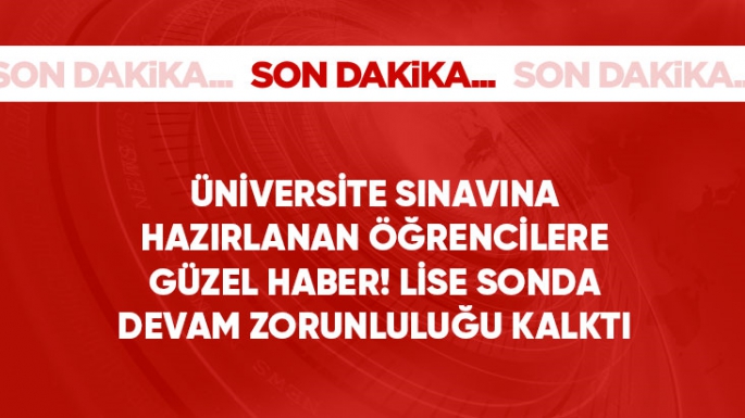 12. sınıf öğrencilerinde devam zorunluluğu kalktı