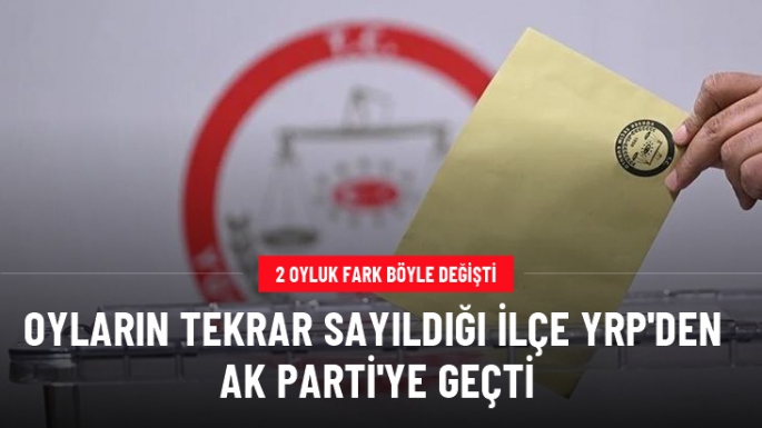 Belediye Yeniden Refah'tan AK Parti'ye geçti