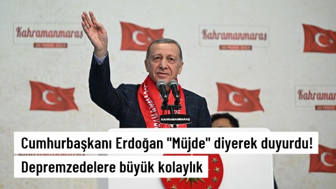 Cumhurbaşkanı Erdoğan depremzedelere seslendi