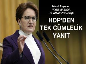 HDP kanadından tek cümlelik yanıt