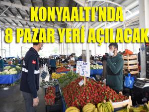 Konyaaltında 8 pazar yeri açılacak