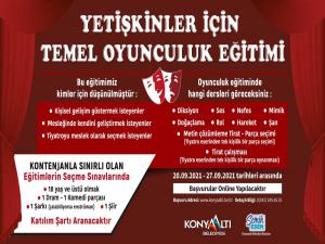  Konyaaltından Yetişkinler İçin Temel Oyunculuk Eğitimi