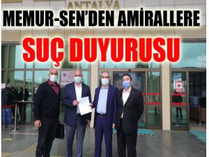 Memur-Sen'den Amirallere Suç Duyurusu