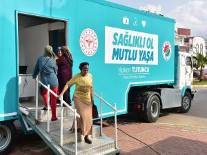 Mobil kanser tarama TIRı Korkutelinde