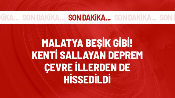 Malatya'da 4.6 büyüklüğünde deprem