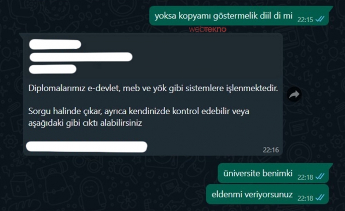 PARAYI VEREN DİPLOMAYI KAPIYOR