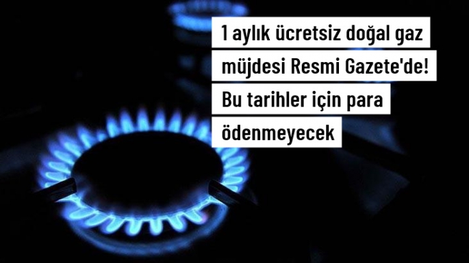 Resmi Gazetede yayımlandı: Bir ay ücretsiz 