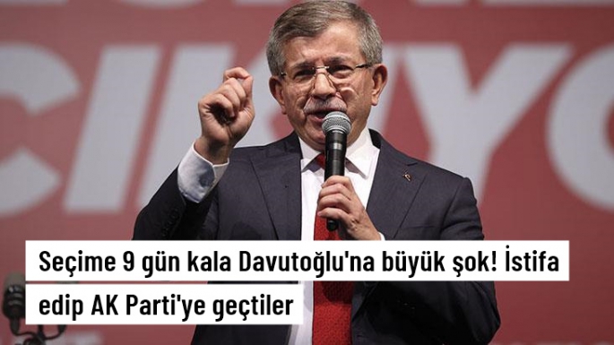 Seçime 9 gün kala Davutoğlu'na büyük şok!