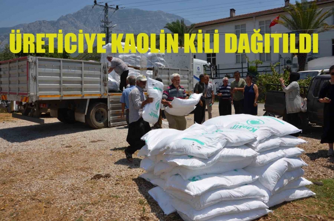 Üreticilere 8 ton kaolin kili dağıtıldı