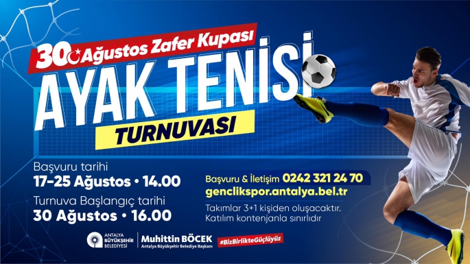 Zafer Bayramı’na özel ayak tenisi turnuvası 